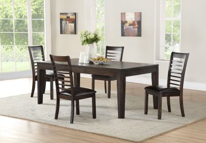 Ally - 5 Piece Dining Set - Dark Brown