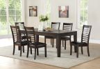 Ally - 7 Piece Dining Set - Dark Brown