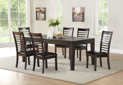 Ally - 7 Piece Dining Set - Dark Brown