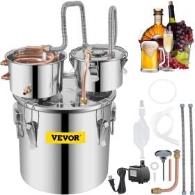 8Gal Home Use Moonshine Still Brewing Stainless Steel Water Wine Alcohol Double Keg