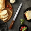 Swtroom 10 inch Bread Knife Serrated Knife Sharp Wavy Edge Bread Cutter Stainless Steel for Slicing Homemade Bread Bagels Cake