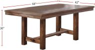 Natural Brown Finish Solid wood 1pc Dining Table Wooden Contemporary Style Kitchen Dining Room Furniture