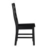 Modern Contemporary Black White 7pc Dining Set Table and 6 Side Chairs Set Wooden Kitchen Dining Furniture Casual Style