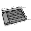 Black Kitchen Drawer Organizer, Walchoice Metal Mesh Silverware Organizer, Cutlery Holder Tray for Kitchen Drawers, 5 Compartment - 12.5 x 9.25 x 2 in