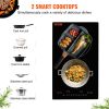 VEVOR Electric Cooktop, 2 Burners, 12'' Induction Stove Top, Built-in Magnetic Cooktop 1800W, 9 Heating Level Multifunctional Burner, LED Touch Screen