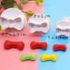 2 Sets Bow Tie Shape Easy to Use Beautiful Pastry Cookie Stampers Fondant Biscuits Mold Cookie Cutters