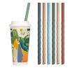 Eco Safe 8 In 1 Silicon Reusable Straws For HOT/COLD Drinks