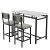 Kitchen Table Set, Dining Table and Chairs for 2, 3 Piece Dining Room Table Set with 2 Upholstered Chairs, Bar Dining Table Set for Small Spaces, Apar